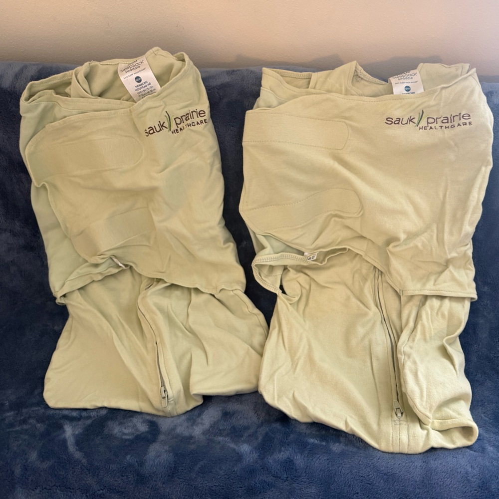 Halo Sage Green SleepSack swaddles, Newborn size (set of 2)
